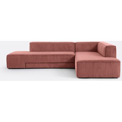 La Redoute Sofá cama esquinero, terciopelo de pana, Ginosa. Talla ángulo derecho. Color La Redoute Sofá cama esquinero, terciopelo de pana, Ginosa. Talla ángulo derecho. Color