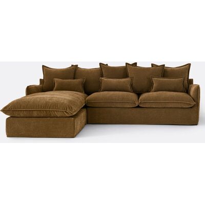 La Redoute Sofá cama esquinero izquierdo con fundas extraíbles, 4 plazas, poliéster jaspeado, ODNA. Talla ángulo izquierdo. Color La Redoute Sofá cama esquinero izquierdo con fundas extraíbles, 4 plazas, poliéster jaspeado, ODNA. Talla ángulo izquierdo. Color