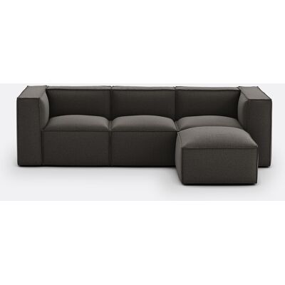La Redoute Sofá modular 3 plazas y puff reposapiés, tejido texturizado, Seven. Talla 3 plazas. Color La Redoute Sofá modular 3 plazas y puff reposapiés, tejido texturizado, Seven. Talla 3 plazas. Color