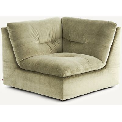 AM.PM Sillón en ángulo de 90° modulable de terciopelo de lino, GIULIANO. Color AM.PM Sillón en ángulo de 90° modulable de terciopelo de lino, GIULIANO. Color