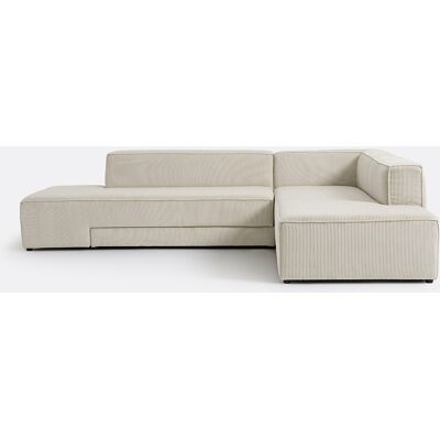 La Redoute Sofá cama esquinero, terciopelo de pana, Ginosa. Talla ángulo derecho. Color La Redoute Sofá cama esquinero, terciopelo de pana, Ginosa. Talla ángulo derecho. Color