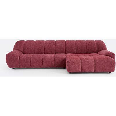 La Redoute Sofá rinconero derecho de 4 plazas, terciopelo grueso, NURIA. Talla ángulo derecho. Color La Redoute Sofá rinconero derecho de 4 plazas, terciopelo grueso, NURIA. Talla ángulo derecho. Color
