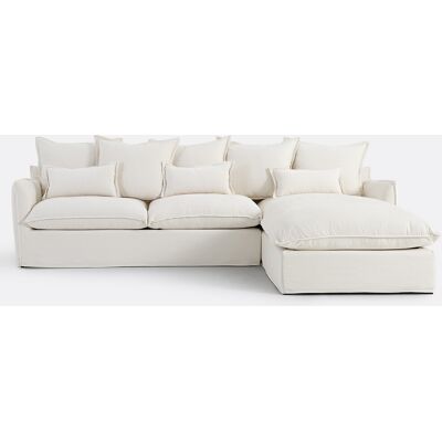 La Redoute Sofá esquinero derecho de 4 plazas desenfundable, poliéster jaspeado, ODNA. Talla ángulo derecho. Color La Redoute Sofá esquinero derecho de 4 plazas desenfundable, poliéster jaspeado, ODNA. Talla ángulo derecho. Color