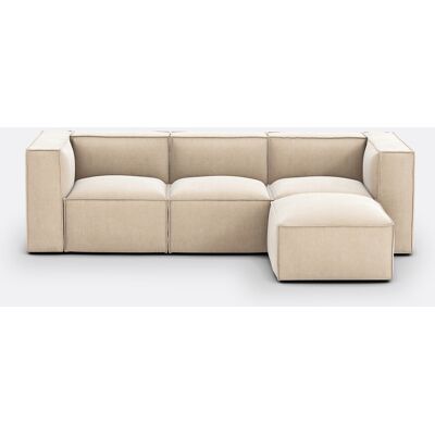 La Redoute Sofá modular de 3 plazas y puf de pana vintage, Seven. Talla 3 plazas. Color La Redoute Sofá modular de 3 plazas y puf de pana vintage, Seven. Talla 3 plazas. Color