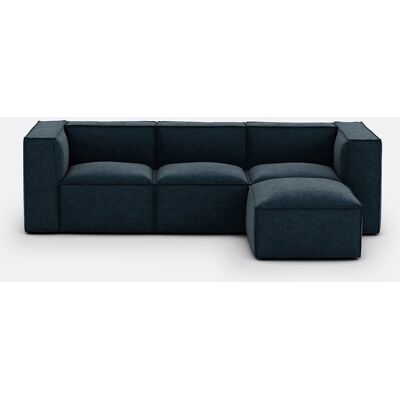 La Redoute Sofá modular, 3 plazas y reposapiés, de terciopelo texturizado, SEVEN. Talla 3 plazas. Color La Redoute Sofá modular, 3 plazas y reposapiés, de terciopelo texturizado, SEVEN. Talla 3 plazas. Color