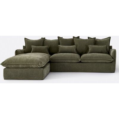 La Redoute Sofá cama esquinero izquierdo con fundas extraíbles, 4 plazas, poliéster jaspeado, ODNA. Talla ángulo izquierdo. Color La Redoute Sofá cama esquinero izquierdo con fundas extraíbles, 4 plazas, poliéster jaspeado, ODNA. Talla ángulo izquierdo. Color