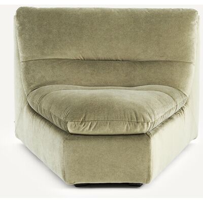 AM.PM Sillón en ángulo modular de terciopelo de lino, GIULIANO. Color AM.PM Sillón en ángulo modular de terciopelo de lino, GIULIANO. Color