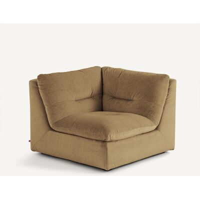 AM.PM Sillón en ángulo de 90° modulable de terciopelo de lino, GIULIANO. Color AM.PM Sillón en ángulo de 90° modulable de terciopelo de lino, GIULIANO. Color