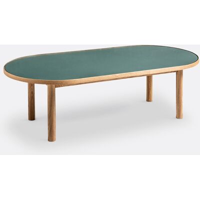 La Redoute INTERIEURS Mesa De Centro De Roble, Chapa De Madera Y Vidrio, Evergreen. Talla talla única. Color La Redoute INTERIEURS Mesa De Centro De Roble, Chapa De Madera Y Vidrio, Evergreen. Talla talla única. Color