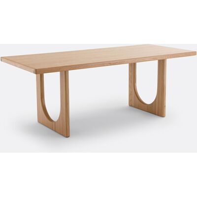 La Redoute Mesa de comedor rectangular de roble y chapado, de 6 a 8 cubiertos, DOBLE. Talla 8 personas. Color La Redoute Mesa de comedor rectangular de roble y chapado, de 6 a 8 cubiertos, DOBLE. Talla 8 personas. Color