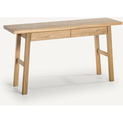 La Redoute Liu Mesa Consola - Natural - 2 Cajones - Roble Macizo La Redoute Liu Mesa Consola - Natural - 2 Cajones - Roble Macizo