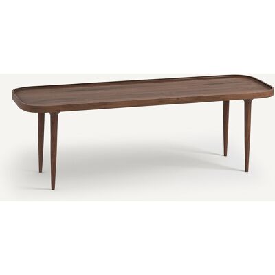 Am.pm Mesa de café de nogal - Madera maciza, Patas estiletto, Diseño delgado - Mesa de centro Am.pm Mesa de café de nogal - Madera maciza, Patas estiletto, Diseño delgado - Mesa de centro