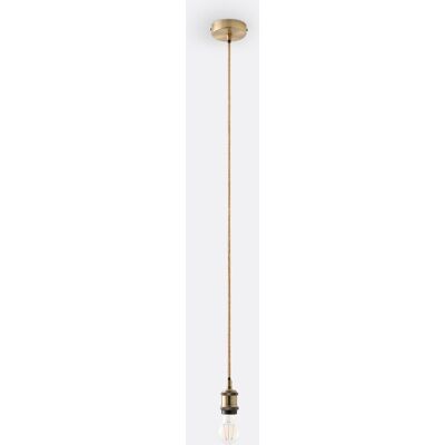Cable de lámpara colgante de latón La Redoute Interieurs - E27, Beige, 112cm Cable de lámpara colgante de latón La Redoute Interieurs - E27, Beige, 112cm