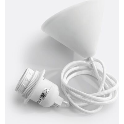 La Redoute Interieurs Cable de Tela Blanco E27 para Lámpara Colgante La Redoute Interieurs Cable de Tela Blanco E27 para Lámpara Colgante