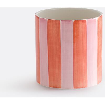 La Redoute INTERIEURS Macetero De Cerámica Con Rayas, Diámetro 14 Cm, JAOMA. Talla talla única. Color La Redoute INTERIEURS Macetero De Cerámica Con Rayas, Diámetro 14 Cm, JAOMA. Talla talla única. Color