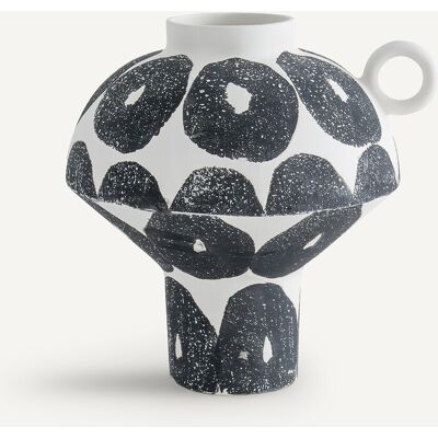 Am.pm Jarrón de cerámica mate Breto - Decoración abstracta Am.pm Jarrón de cerámica mate Breto - Decoración abstracta