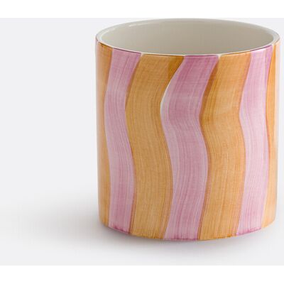 La Redoute INTERIEURS Macetero De Cerámica Esmaltada Con Rayas, Diámetro 14 Cm, TOUMA. Talla talla única. Color La Redoute INTERIEURS Macetero De Cerámica Esmaltada Con Rayas, Diámetro 14 Cm, TOUMA. Talla talla única. Color