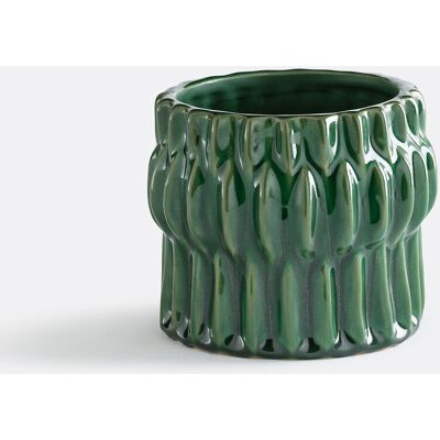 La Redoute INTERIEURS Macetero De Cerámica En Relieve, Diámetro 13,5 Cm, KYRIA. Talla talla única. Color La Redoute INTERIEURS Macetero De Cerámica En Relieve, Diámetro 13,5 Cm, KYRIA. Talla talla única. Color