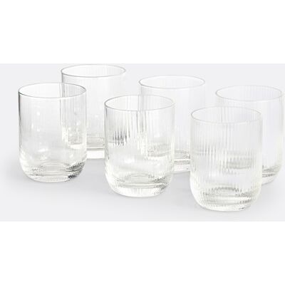 LA REDOUTE INTERIEURS Juego de 6 vasos de agua de cristal LA REDOUTE INTERIEURS Juego de 6 vasos de agua de cristal