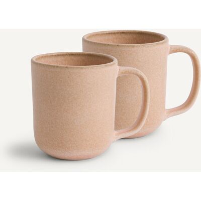 Am.pm Juego de 2 Tazas Gandra de Gres esmaltado - Rosa Am.pm Juego de 2 Tazas Gandra de Gres esmaltado - Rosa