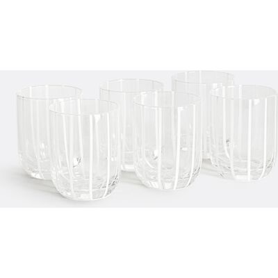 La Redoute INTERIEURS Lote De 6 Vasos De Agua Con Rayas Blancas, DELVI. Talla talla única. Color La Redoute INTERIEURS Lote De 6 Vasos De Agua Con Rayas Blancas, DELVI. Talla talla única. Color