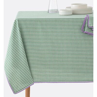 LA REDOUTE INTERIEURS Mantel de algodón y lino con estampado vichy - Mantel LA REDOUTE INTERIEURS Mantel de algodón y lino con estampado vichy - Mantel