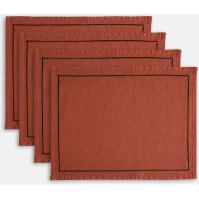 La Redoute INTERIEURS Lote De 4 Manteles Individuales De Lino Y Algodón Lavado Métis Bourdon. Talla talla única. Color La Redoute INTERIEURS Lote De 4 Manteles Individuales De Lino Y Algodón Lavado Métis Bourdon. Talla talla única. Color