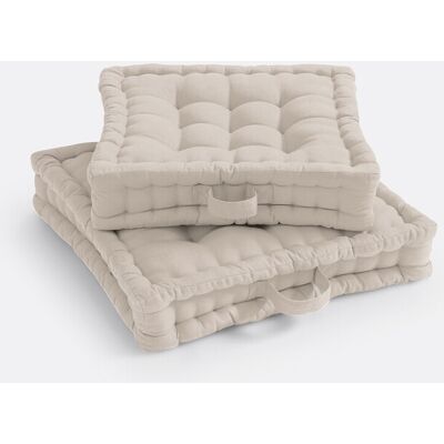 La Redoute Cojín de suelo de algodón reciclado, Scenario. Talla 38x38x10cm. Color La Redoute Cojín de suelo de algodón reciclado, Scenario. Talla 38x38x10cm. Color