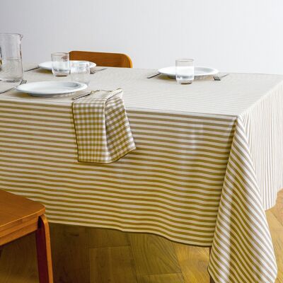 La Redoute Mantel de tela teñida a rayas, 30% algodón reciclado, SOIZIC. Talla 150 x 250 cm. Color La Redoute Mantel de tela teñida a rayas, 30% algodón reciclado, SOIZIC. Talla 150 x 250 cm. Color