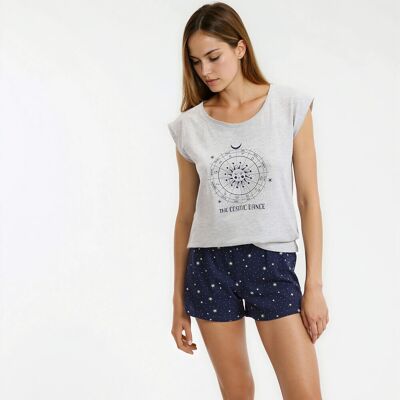 SO'HOME Pijama con short estampado de algodón. Color SO'HOME Pijama con short estampado de algodón. Color