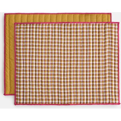 La Redoute INTERIEURS Juego De 2 Manteles Individuales A Cuadros En Gasa De Algodón Teñida, NINON. Talla talla única. Color La Redoute INTERIEURS Juego De 2 Manteles Individuales A Cuadros En Gasa De Algodón Teñida, NINON. Talla talla única. Color