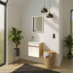 Home Deluxe Conjunto completo de muebles de baño BORKUM - blanco/roble Home Deluxe Conjunto completo de muebles de baño BORKUM - blanco/roble