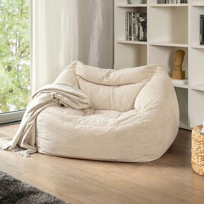 Sofá de saco de frijoles beige COZY Sofá de saco de frijoles beige COZY