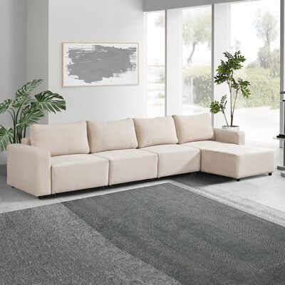 Home Deluxe Sofá cama modular VINA Beige - 380 x 168 cm Home Deluxe Sofá cama modular VINA Beige - 380 x 168 cm