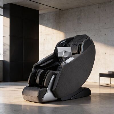 Home Deluxe Sillón de masaje ALVINA con tapicería de tela tejida de primera calidad - negro Home Deluxe Sillón de masaje ALVINA con tapicería de tela tejida de primera calidad - negro