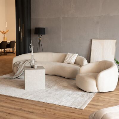 Home Deluxe Conjunto de salón CASARA - tejido beige Home Deluxe Conjunto de salón CASARA - tejido beige