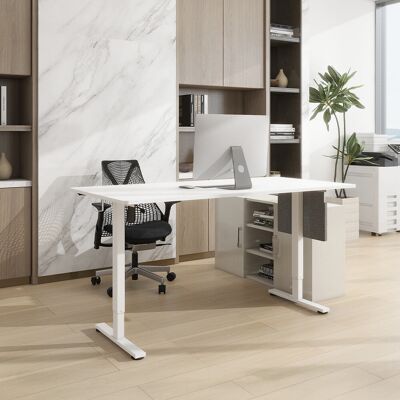 Home Deluxe Escritorio regulable en altura ELMO Blanco - 120 x 60 cm Home Deluxe Escritorio regulable en altura ELMO Blanco - 120 x 60 cm