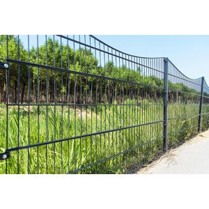 Home Deluxe Valla doble piquete valla decorativa valle incl. postes esquineros antracita/verde MORATA - 80 cm x 10m 1x poste esquinero Home Deluxe Valla doble piquete valla decorativa valle incl. postes esquineros antracita/verde MORATA - 80 cm x 10m 1x poste esquinero