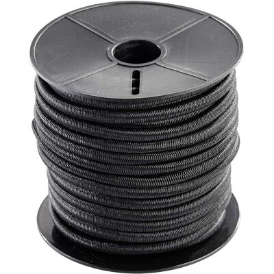 SPRINTIS Cordón elástico 6 mm negro, látex SPRINTIS Cordón elástico 6 mm negro, látex
