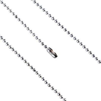 SPRINTIS 100 Unidades - Cadenas de bolas, con cierre a presión 200 mm 1.5 mm plata , metal SPRINTIS 100 Unidades - Cadenas de bolas, con cierre a presión 200 mm 1.5 mm plata , metal