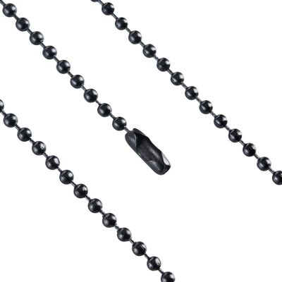SPRINTIS 100 Unidades - Cadenas de bolas, con cierre a presión 200 mm 2.4 mm negro , metal SPRINTIS 100 Unidades - Cadenas de bolas, con cierre a presión 200 mm 2.4 mm negro , metal