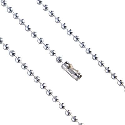 SPRINTIS 100 Unidades - Cadenas de bolas, con cierre a presión 900 mm 2.4 mm plata libres de níquel, metal SPRINTIS 100 Unidades - Cadenas de bolas, con cierre a presión 900 mm 2.4 mm plata libres de níquel, metal