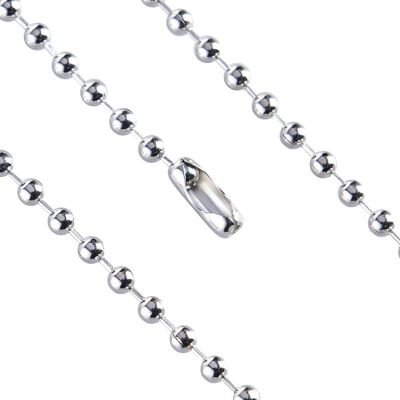 SPRINTIS 100 Unidades - Cadenas de bolas, con cierre a presión 300 mm 3.2 mm plata , metal SPRINTIS 100 Unidades - Cadenas de bolas, con cierre a presión 300 mm 3.2 mm plata , metal