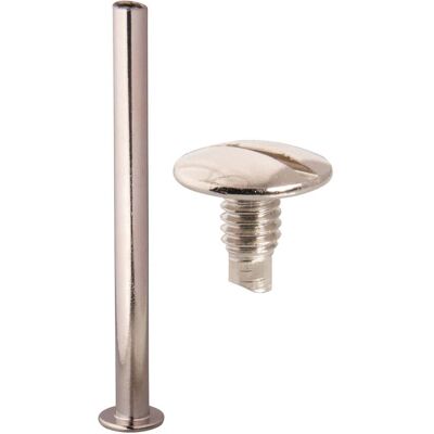 SPRINTIS 100 Unidades - Tornillos para encuadernar, niquelados casquillo liso, Tornillos ranurados 70 mm, metal, plata SPRINTIS 100 Unidades - Tornillos para encuadernar, niquelados casquillo liso, Tornillos ranurados 70 mm, metal, plata