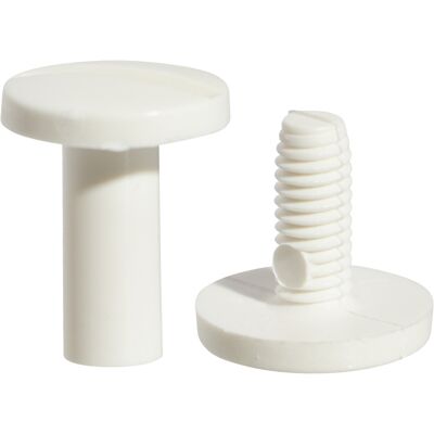 SPRINTIS Schenk GmbH & Co. KG 100 Unidades - Tornillos plásticos para encuadernar, blanco 12 mm, poliamida SPRINTIS Schenk GmbH & Co. KG 100 Unidades - Tornillos plásticos para encuadernar, blanco 12 mm, poliamida