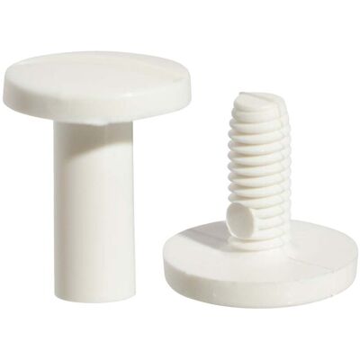SPRINTIS Schenk GmbH & Co. KG 100 Unidades - Tornillos plásticos para encuadernar, blanco 13 mm, poliamida SPRINTIS Schenk GmbH & Co. KG 100 Unidades - Tornillos plásticos para encuadernar, blanco 13 mm, poliamida