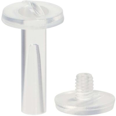 SPRINTIS Schenk GmbH & Co. KG 100 Unidades - Tornillos plásticos para encuadernar, transparente 25 mm, poliamida SPRINTIS Schenk GmbH & Co. KG 100 Unidades - Tornillos plásticos para encuadernar, transparente 25 mm, poliamida