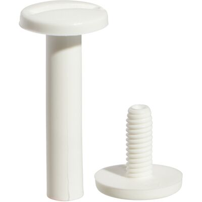 SPRINTIS Schenk GmbH & Co. KG 100 Unidades - Tornillos plásticos para encuadernar, blanco 35 mm, poliamida SPRINTIS Schenk GmbH & Co. KG 100 Unidades - Tornillos plásticos para encuadernar, blanco 35 mm, poliamida
