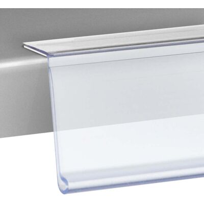SPRINTIS 1 Regleta portaprecios HE autoadhesiva, 15° ángulo de lectura 26 mm 1000 mm transparente para pegar (cinta adhesiva estándar) Parte SPRINTIS 1 Regleta portaprecios HE autoadhesiva, 15° ángulo de lectura 26 mm 1000 mm transparente para pegar (cinta adhesiva estándar) Parte