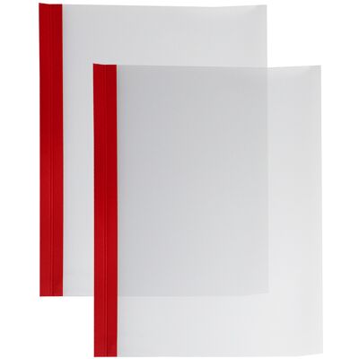 SPRINTIS 100 Unidades - Tapas para encuadernar lámina A4, NOBLESS, borde de cartón con hendidura rojo transparente, PE SPRINTIS 100 Unidades - Tapas para encuadernar lámina A4, NOBLESS, borde de cartón con hendidura rojo transparente, PE